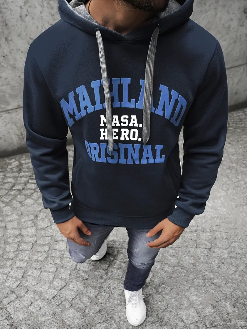 Sudadera de hombre azul marino OZONEE JS/Y10051