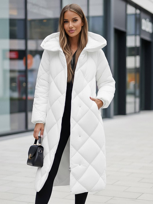 Chaqueta de mujer blanca OZONEE JS/5M3173/281Z