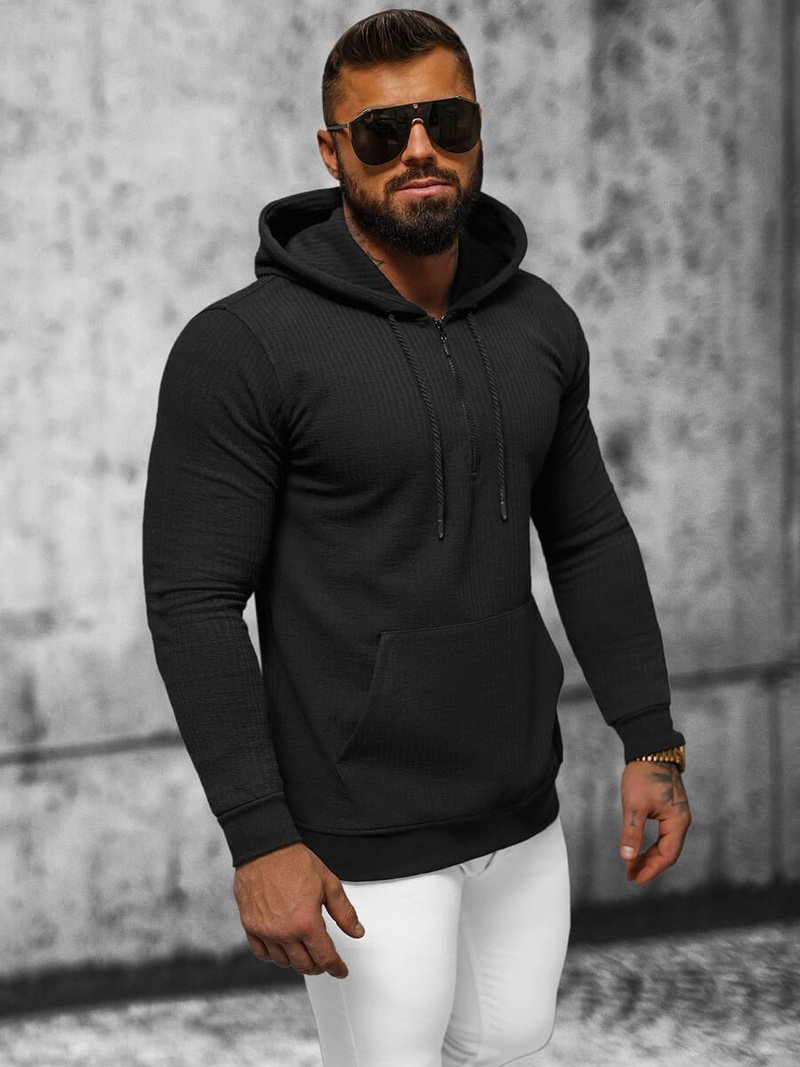 Sudadera de hombre negra OZONEE O/TB2273