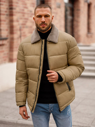Chaqueta de hombre beige OZONEE JS/31M5010Z