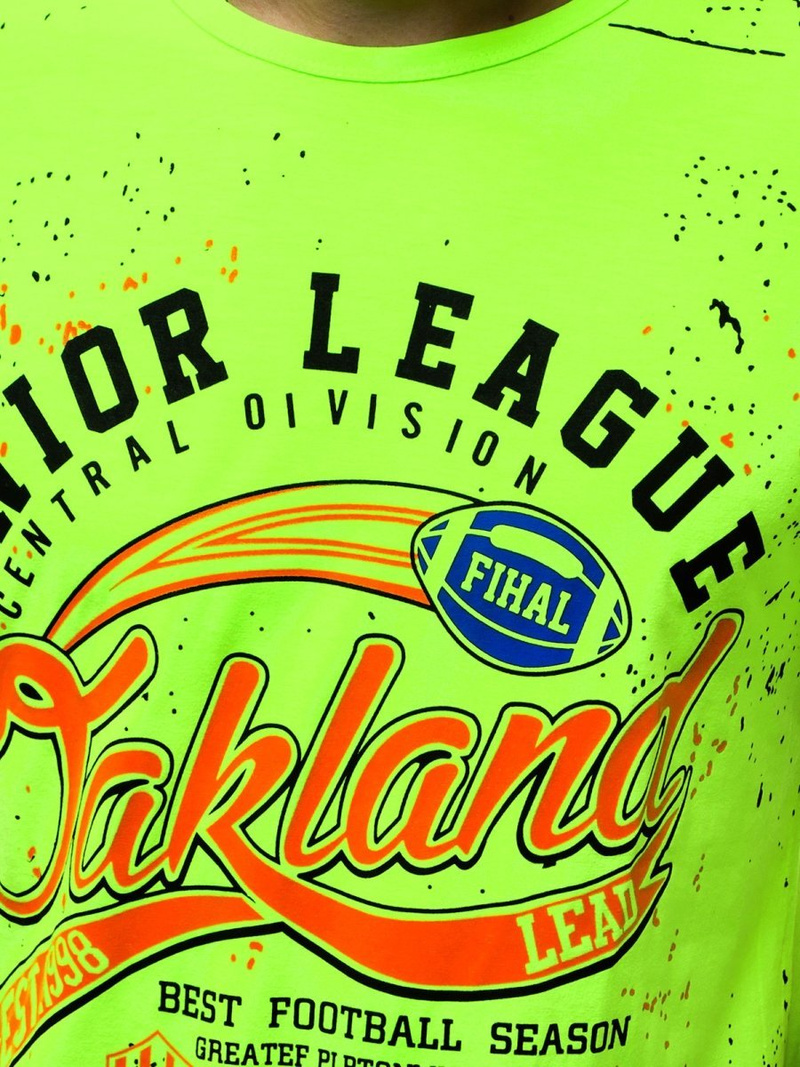 Camiseta de hombre verde OZONEE JS/KS1975Z