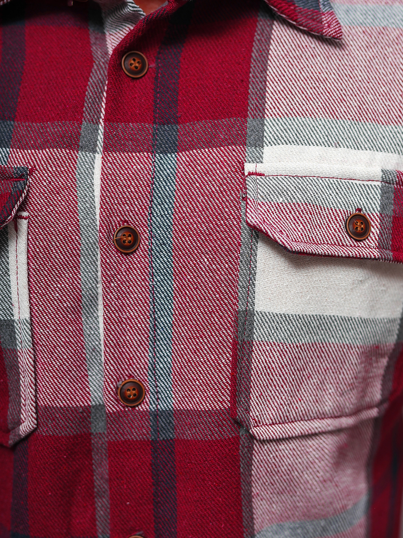 Camisa de hombre burdeos OZONEE NB/MC727R