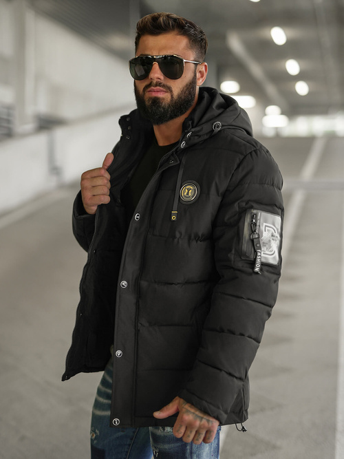 Chaqueta de hombre negra OZONEE JS/57M7503/392Z
