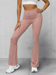 Leggings para mujer con piernas anchas rosa en polvo OZONEE JS/17K588/7