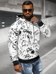 Sudadera de hombre blanca OZONEE JS/8B1227/1