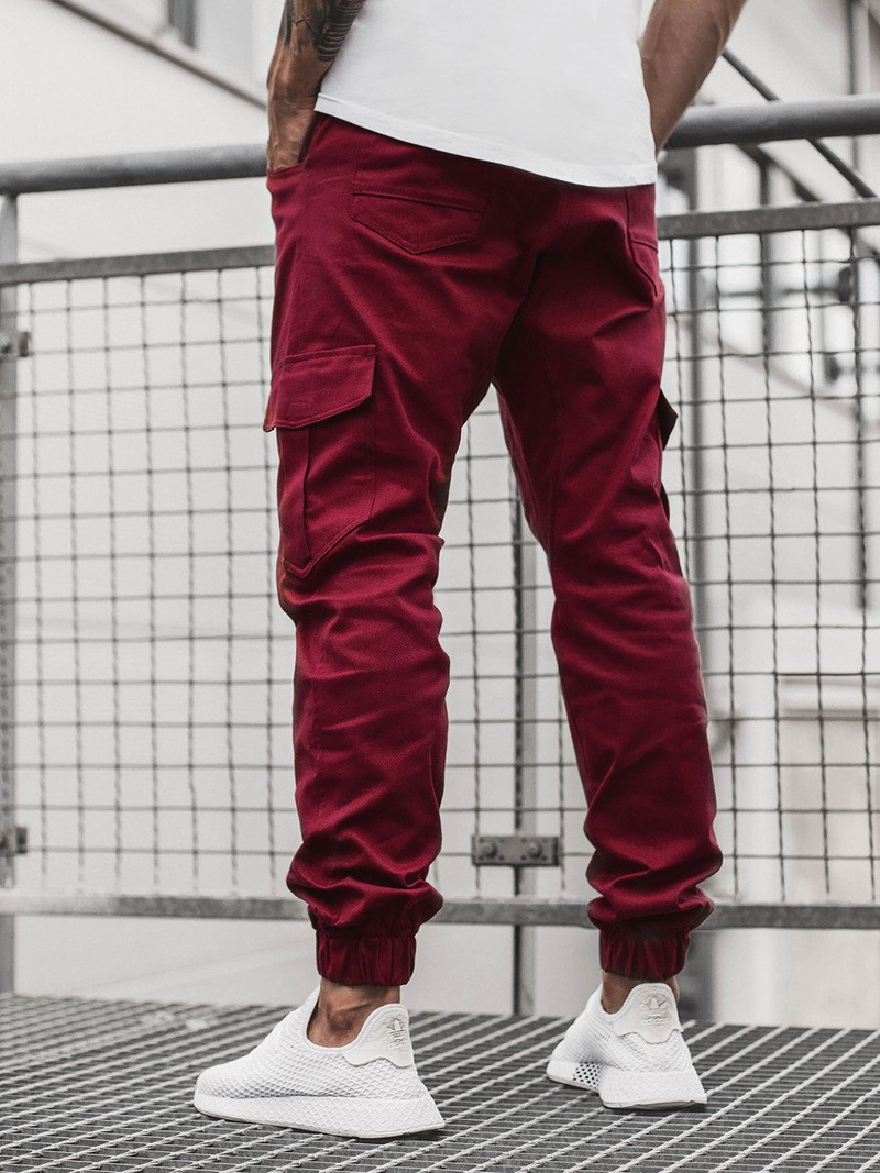 Pantalón jogger de hombre burdeos OZONEE A/404