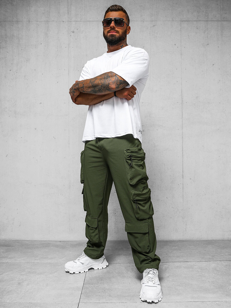 Pantalón de hombre caqui OZONEE O/PS5528