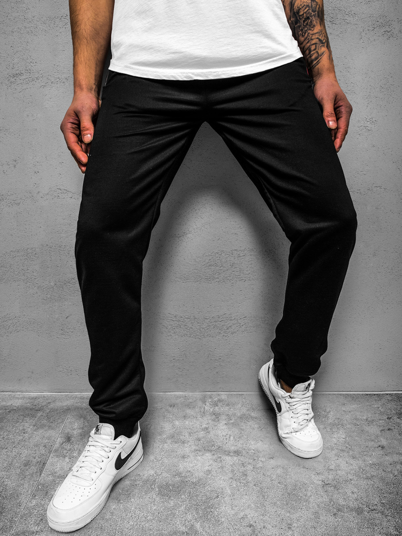 Pantalón de chándal de hombre negro JS/XW007SZ