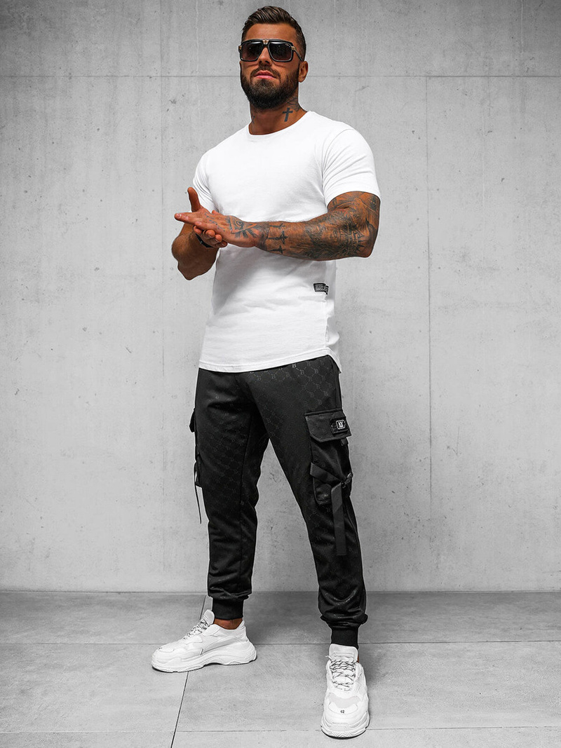 Pantalón de chándal de hombre negras OZONEE O/PS6021