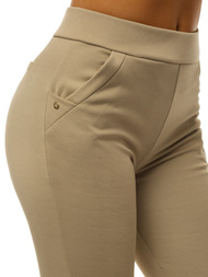 Leggings para mujer beige OZONEE JS/1027/C8