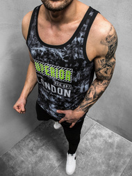 Camiseta sin mangas de hombre negra OZONEE JS/SS11037Z