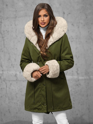 Chaqueta de mujer verde OZONEE JS/5M3187/136