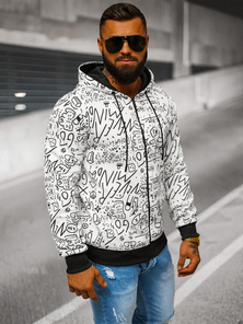 Sudadera de hombre blanca OZONEE JS/8B1182/1