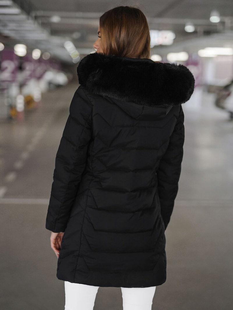 Chaqueta de mujer negra OZONEE JS/16M9121/392Z