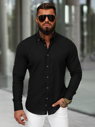 Camisa de hombre negra OZONEE O/V144