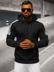 Sudadera de hombre negra OZONEE JS/8B1311/3