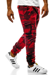 Pantalón jogger de hombre rojo-camuflaje OZONEE A/705