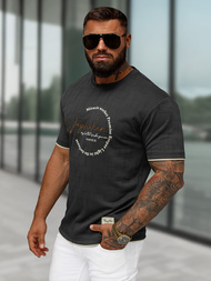 Camiseta de hombre negras OZONEE O/QQ1535