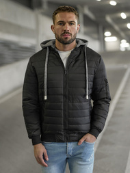 Chaqueta de hombre negra OZONEE JS/8M985/392Z