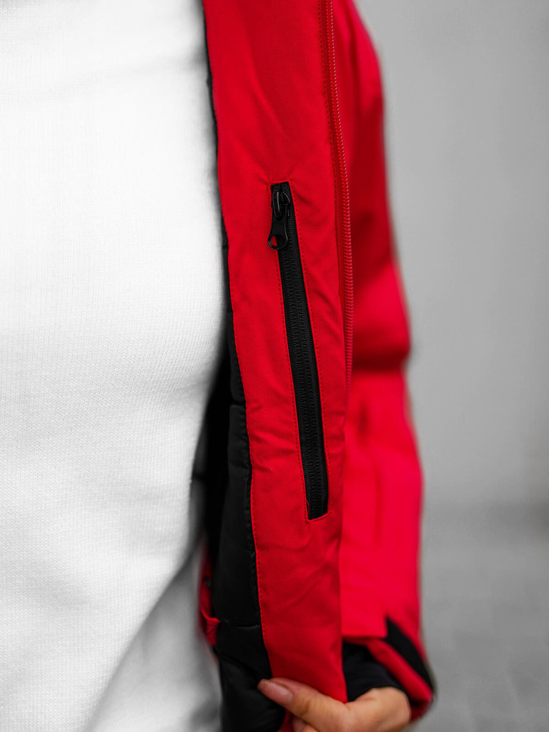 Chaqueta de mujer roja OZONEE JS/HH012/5Z