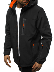 Chaqueta de hombre negro-naranja OZONEE GE/12262