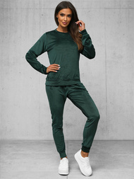 Chándal velour de mujer de verde-oscura OZONEE O/8C1173/9Z