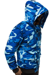Chaqueta de hombre camo-azul OZONEE JS/2019005