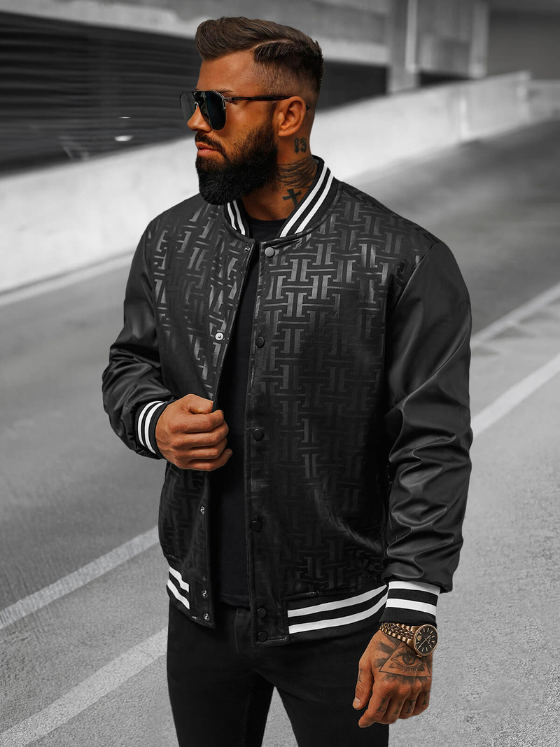 Chaqueta de hombre negra OZONEE O/3A172Z