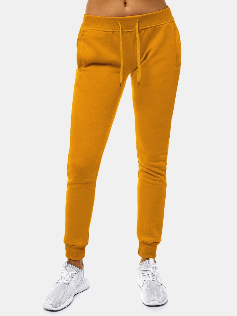 Pantalón de chándal para mujer camel OZONEE JS/CK01