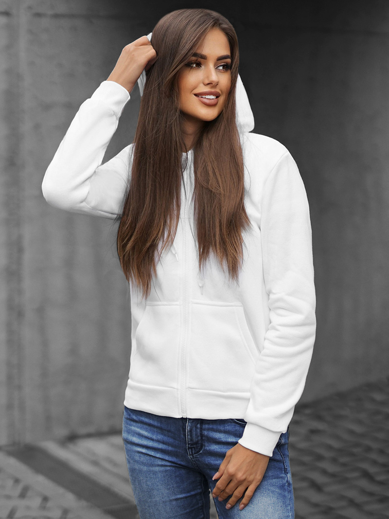 Sudadera de mujer blanca OZONEE JS/W03Z