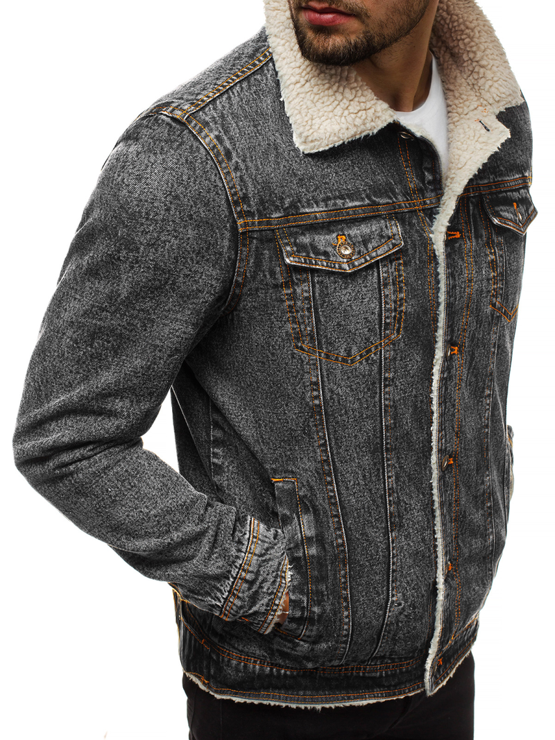 Chaqueta vaquera de hombre grafito OZONEE JB/JP1109