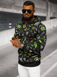 Sudadera de hombre negra OZONEE JS/8B1186/3