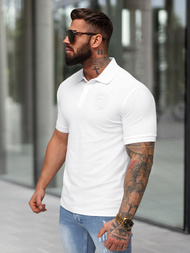 Polo de hombre blanca OZONEE NB/MT3142