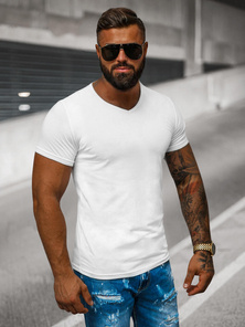 Camiseta de hombre blanco OZONEE JS/712007Z
