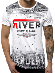 Camiseta de hombre blanca OZONEE JS/SS10960