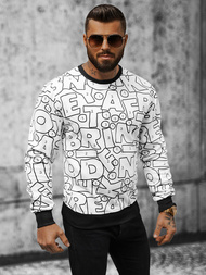 Sudadera de hombre blanca OZONEE JS/8B1136/1