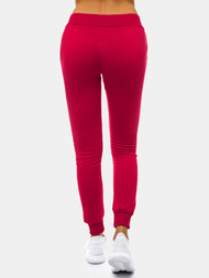 Pantalón de chándal para mujer burdeos OZONEE JS/CK01