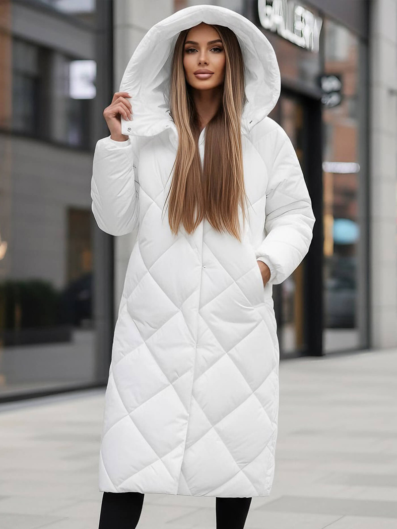 Chaqueta de mujer blanca OZONEE JS/5M3173/281Z