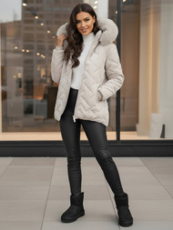 Chaqueta de mujer gris-clara OZONEE JS/16M9296/280Z