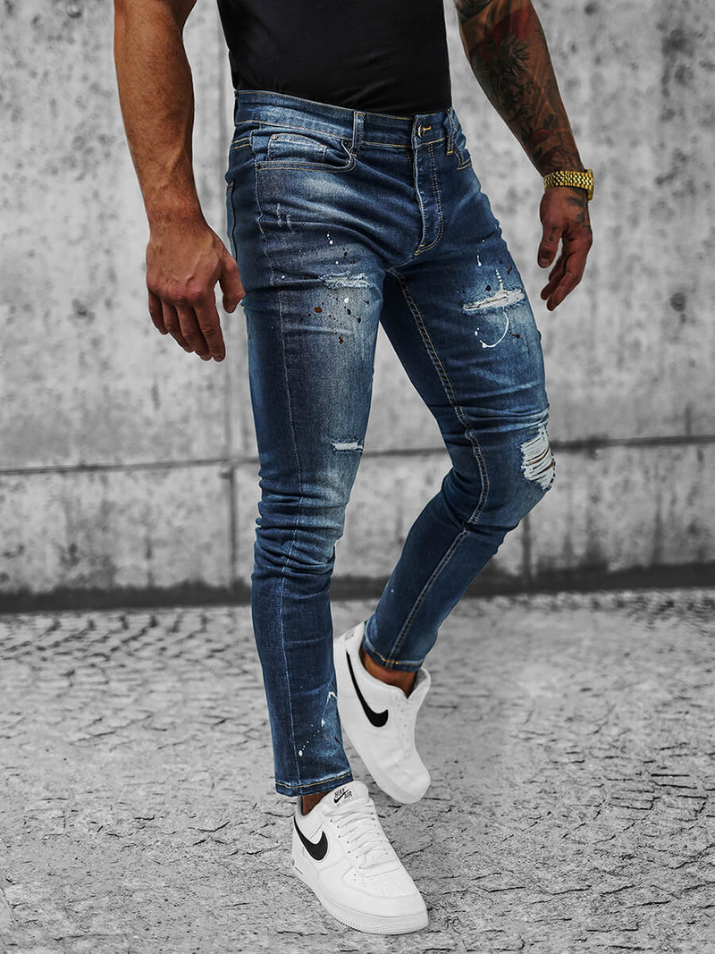 Vaqueros de hombre azul oscuro OZONEE NB/MP0170BS