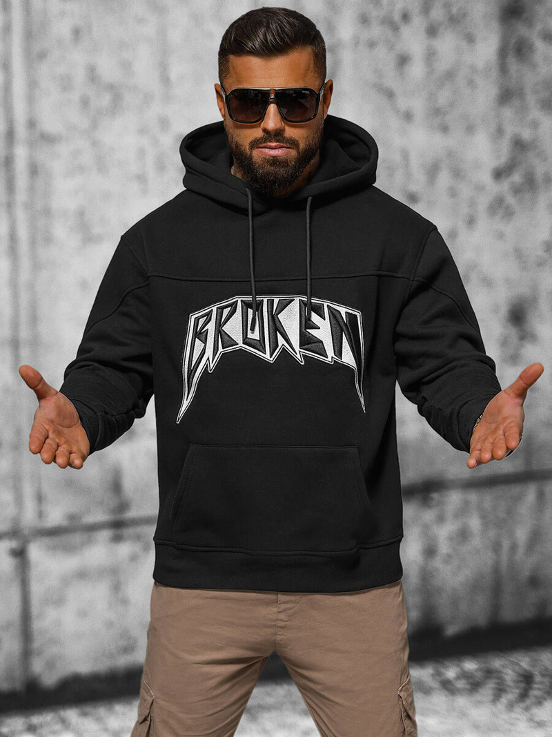 Sudadera de negra OZONEE O/SWE23019