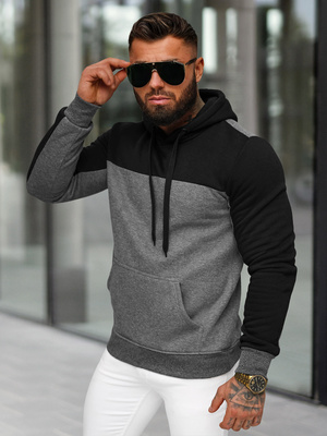 Sudadera de hombre grafito OZONEE JS/8B1307/5