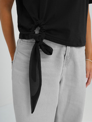 Camiseta de mujer negra OZONEE JS/RJ77247