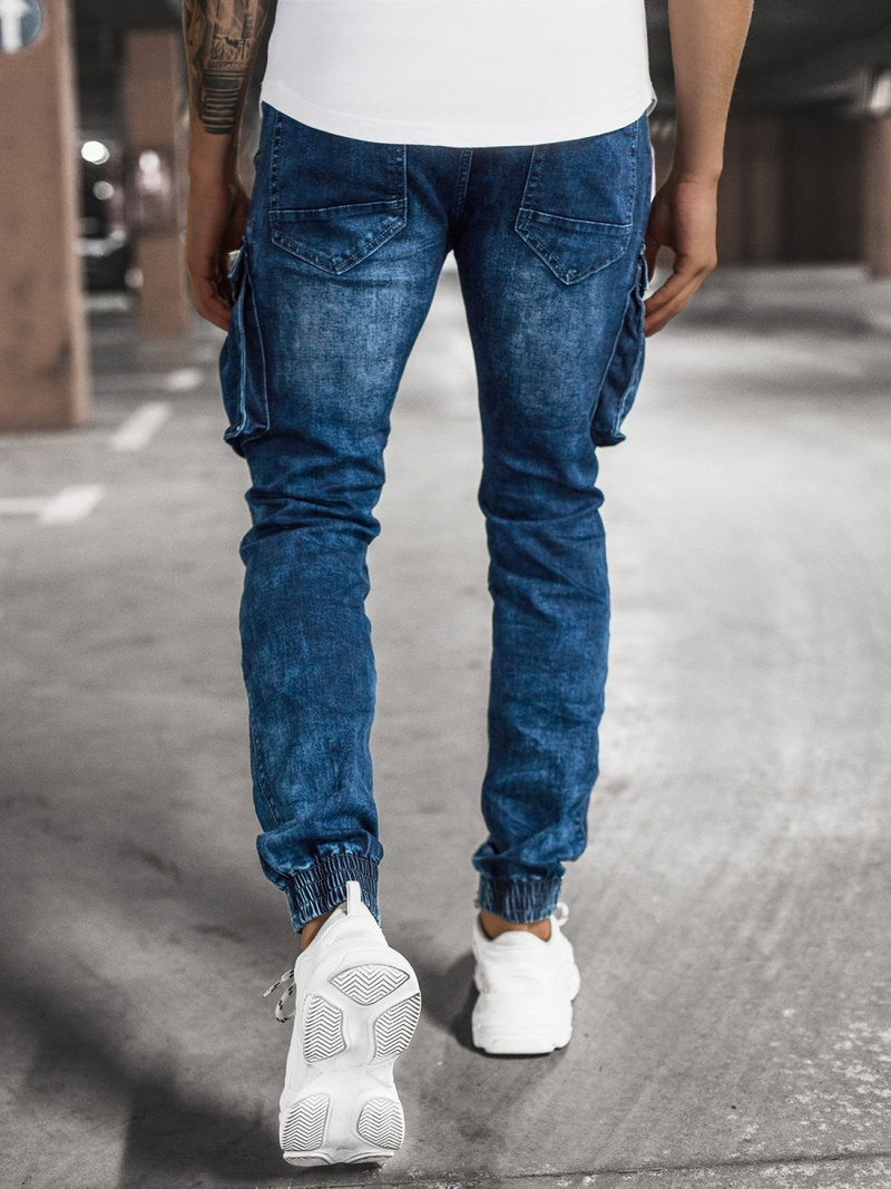 Pantalón jogger de hombre azul OZONEE DR/TF056