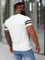Camiseta de hombre blanco OZONEE JS/8B1391/1