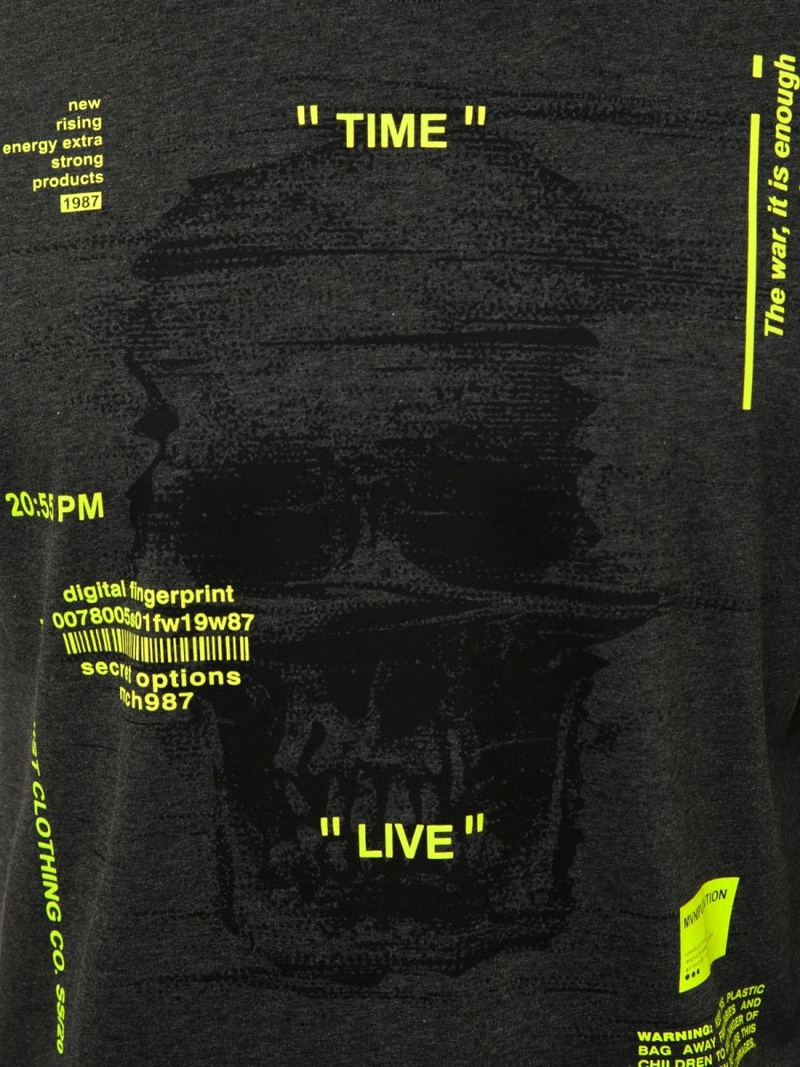 Camiseta sin mangas de hombre amarillo grafito OZONEE MACH/M1212