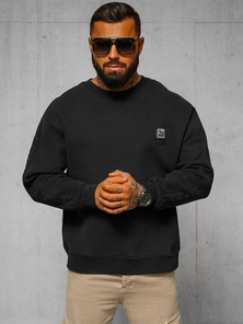 Sudadera de negra OZONEE O/SWE23049Z