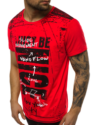 Camiseta de hombre roja OZONEE JS/KS1983