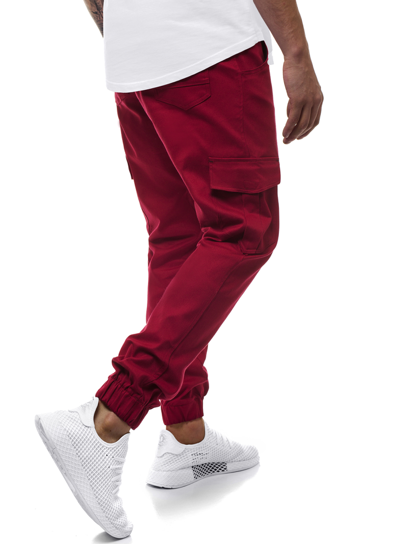 Pantalón jogger de hombre burdeos OZONEE A/404