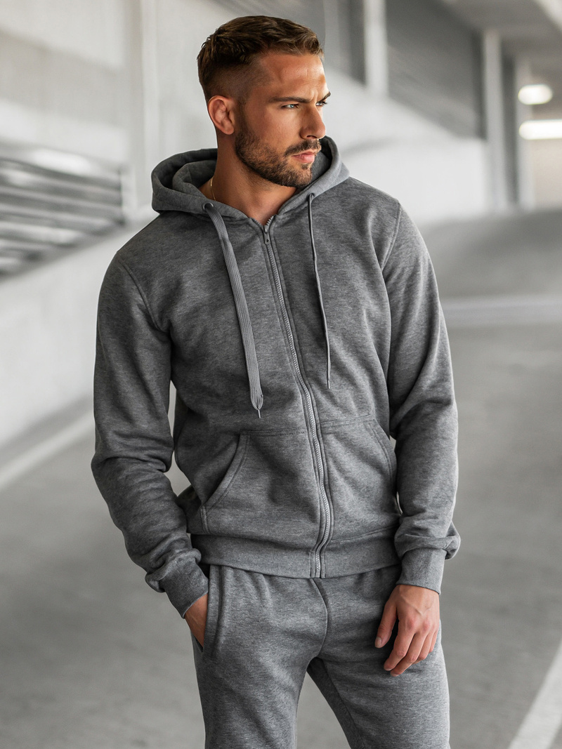 Chándal de hombre grafito OZONEE JS/68C10386/5Z